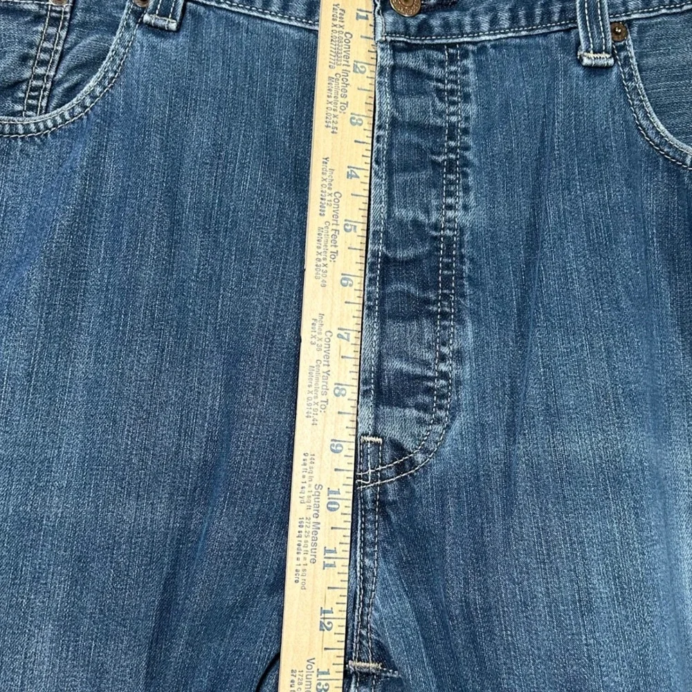 Levis 501 Straight Leg Button Fly Jeans Men's 40x32‎ Denim Blue Distressed Worn
